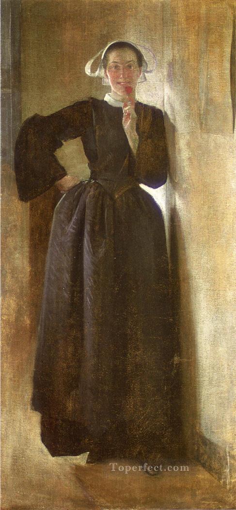 Josephine the Breton Maid John White Alexander Oil Paintings